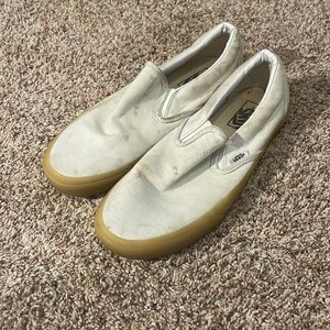 Cream Vans Slide On Classics Gum Sole 8 Men’s 9.5 Women’s